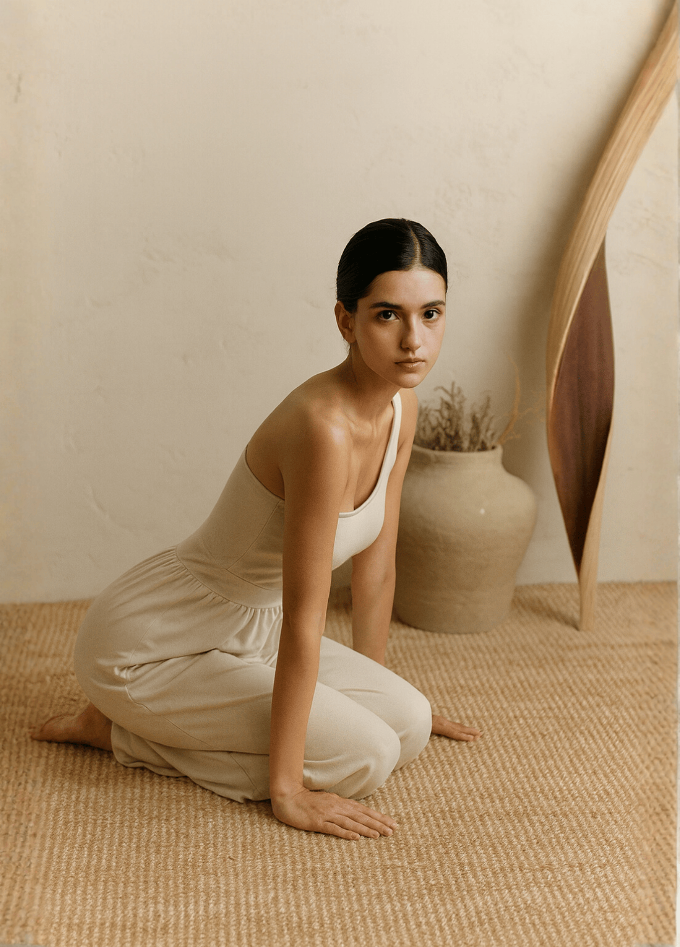 ateliercombinaison Combinaison pantalon blanche femme | Asymétrie