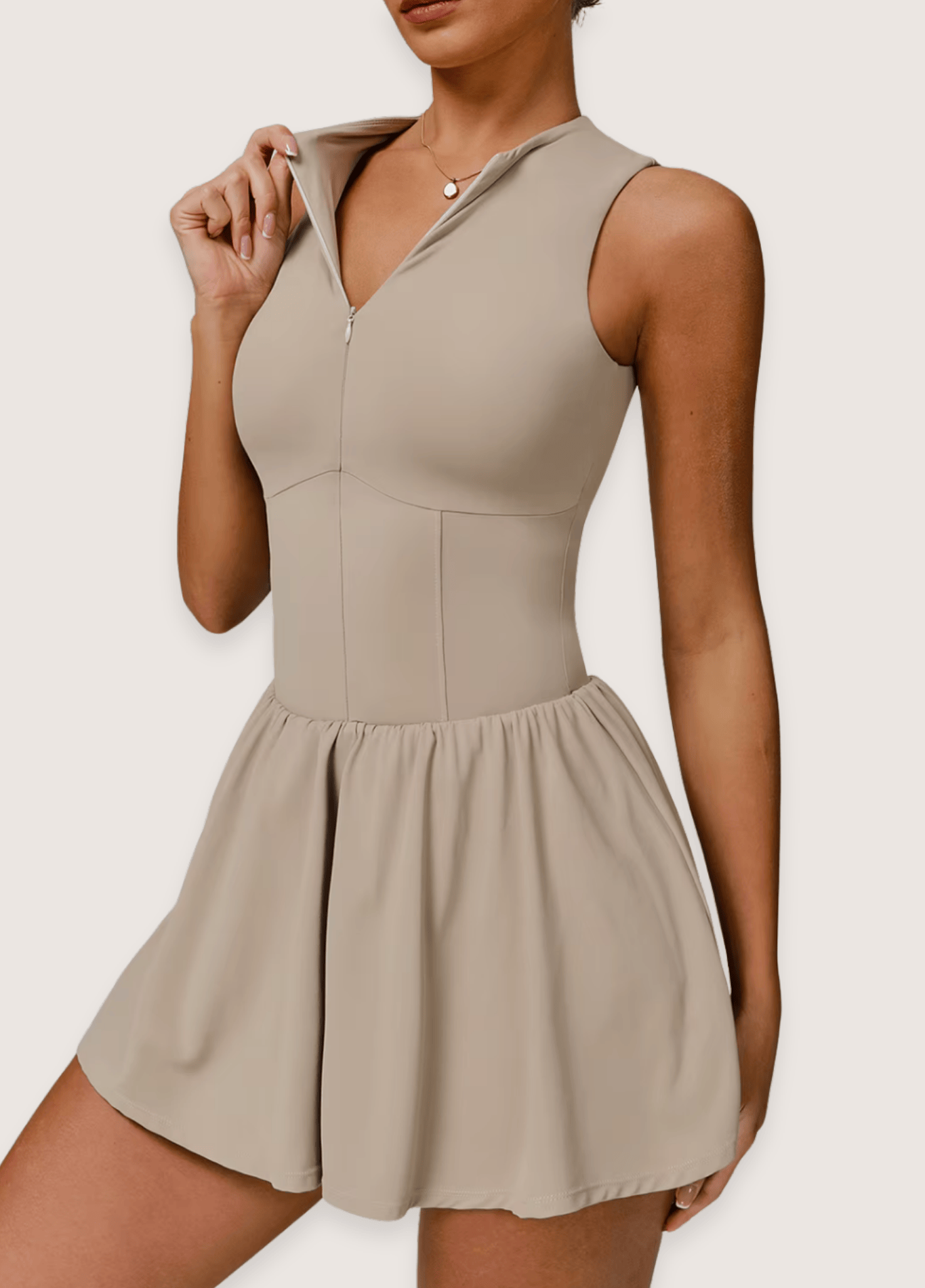 ateliercombinaison Combishort femme beige | Tennis