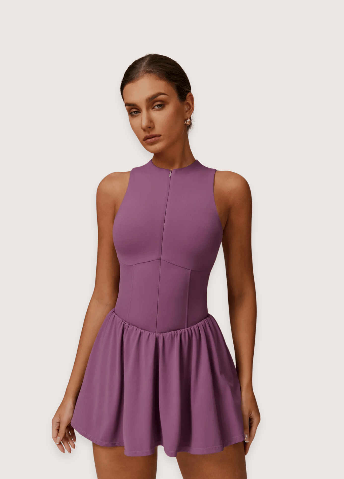 ateliercombinaison Combishort femme lilas | Tennis