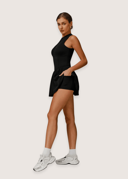 ateliercombinaison Combishort femme noir | Tennis