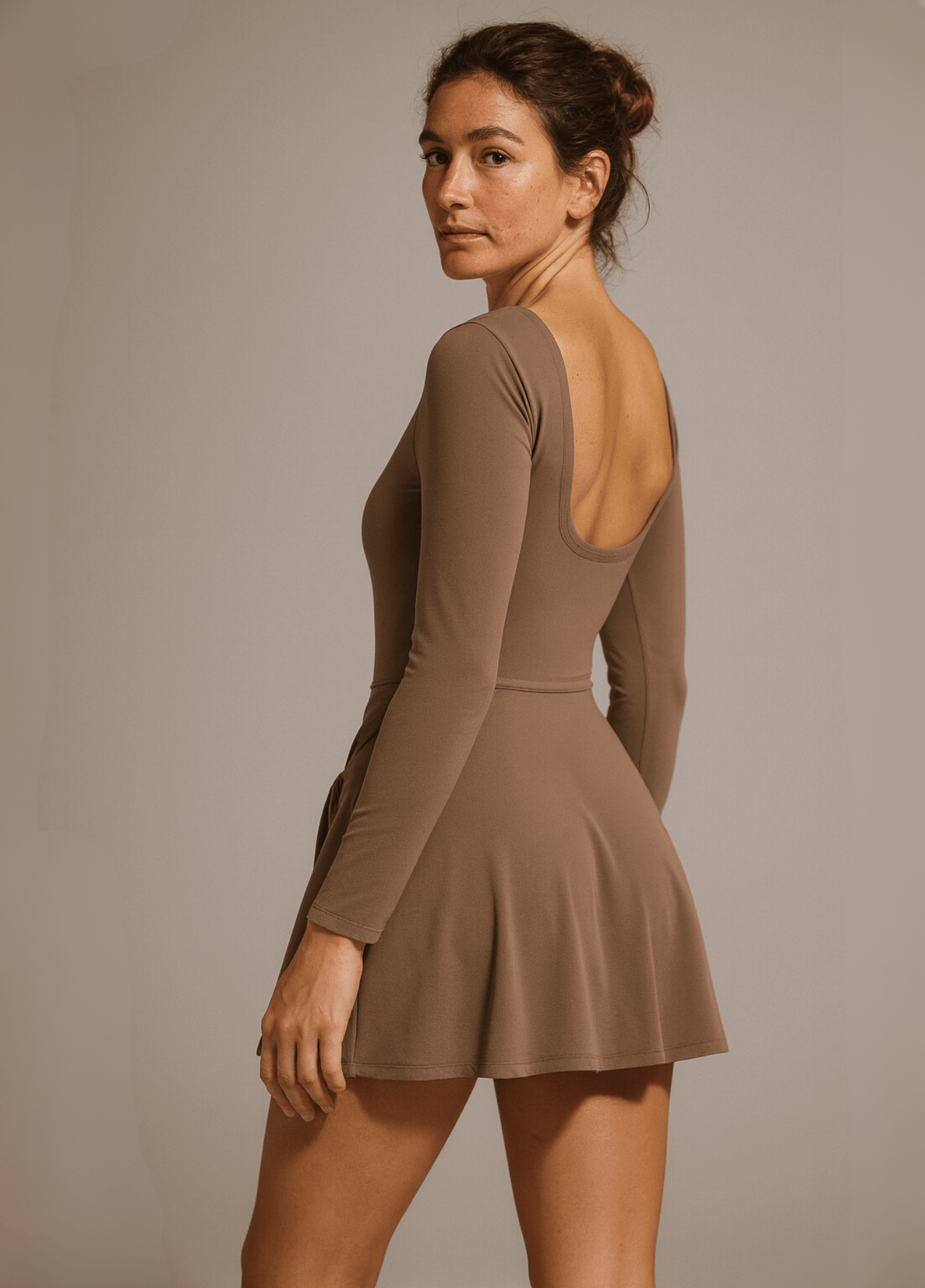 ateliercombinaison Combishort femme sport marron | Tempo