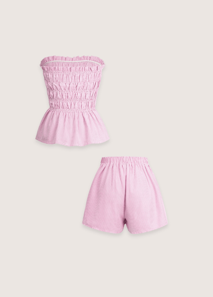 ateliercombinaison Ensemble combishort rose femme | Sorbet