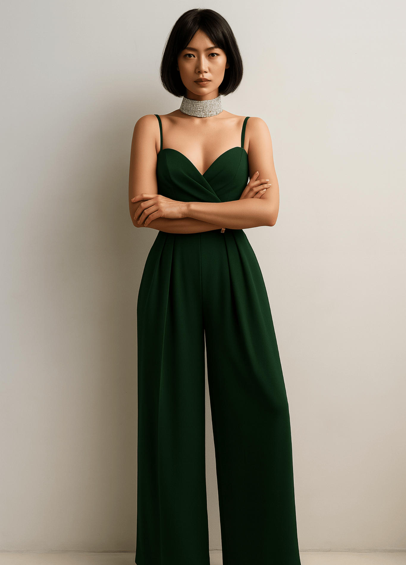 ateliercombinaison vert / S Combinaison pantalon verte | Margot