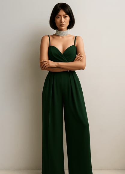 ateliercombinaison vert / S Combinaison pantalon verte | Margot