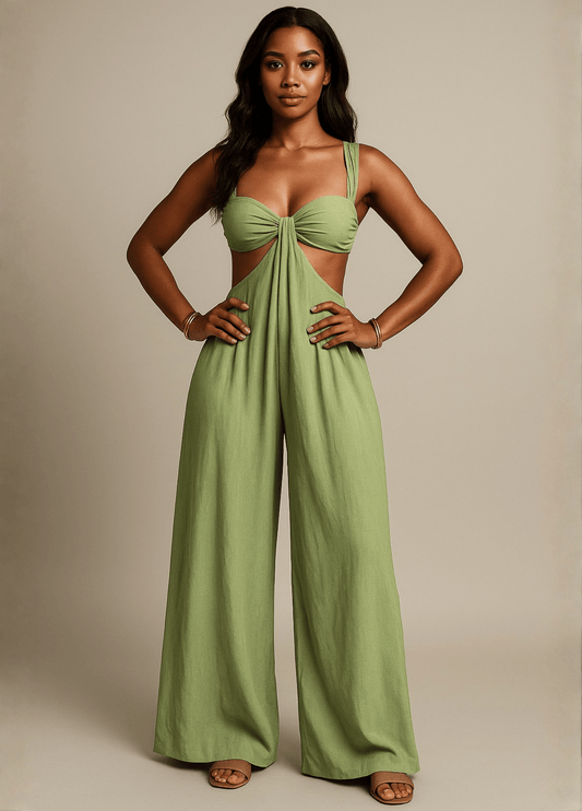 ateliercombinaison vert / XS Combinaison pantalon verte femme | Jade